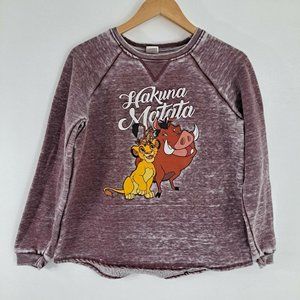 Disney Hakuna Matata Sweatshirt Simba  Timon Pumba Women's Medium